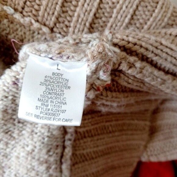 ROMEO & JULIET COUTURE Boxy Oversized Turtleneck Transitional Sweater sz: L - Picture 7 of 8